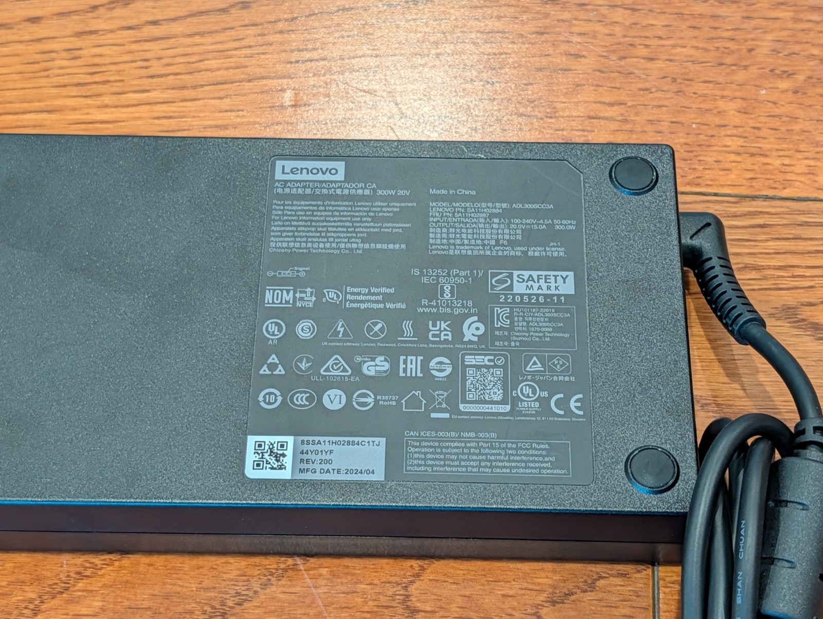 Genuine 300W Lenovo AC Power Adapter for Legion Pro 5 5i – Square Plug Charger