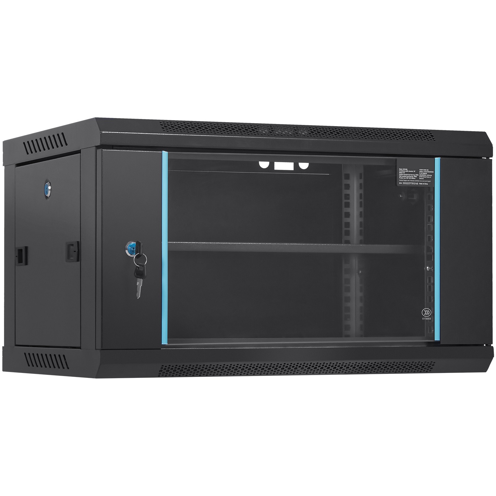Uimoso 6U Wall Mount Network Server Rack Cabinet Enclosure 15.5” Deep Door Lock