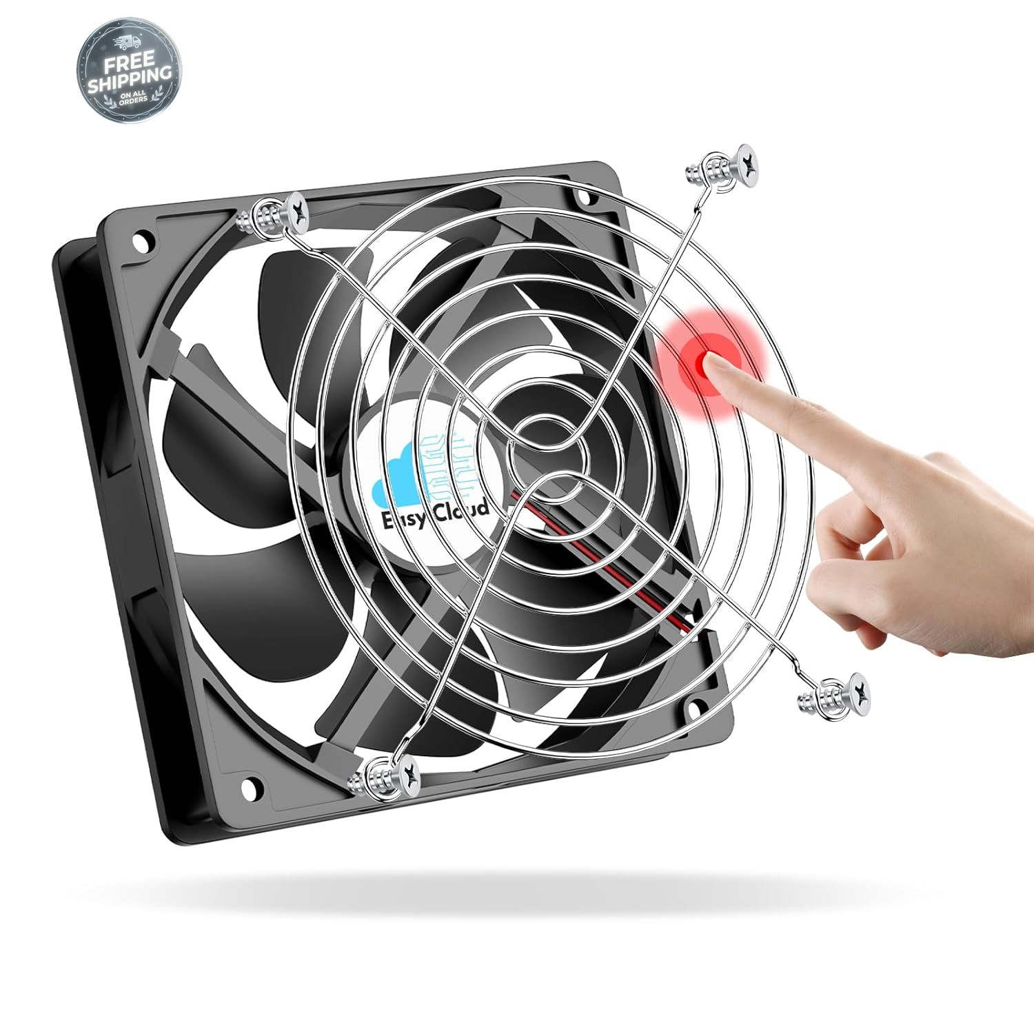 120mm 12V DC Cooling Fan Dual Ball Bearing 1800RPM 2 Pack for Electronics