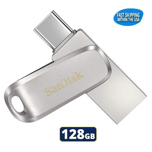 Sandisk Ultra Dual Drive Luxe 128GB USB 3.1 Type A & Type C Flash Drive