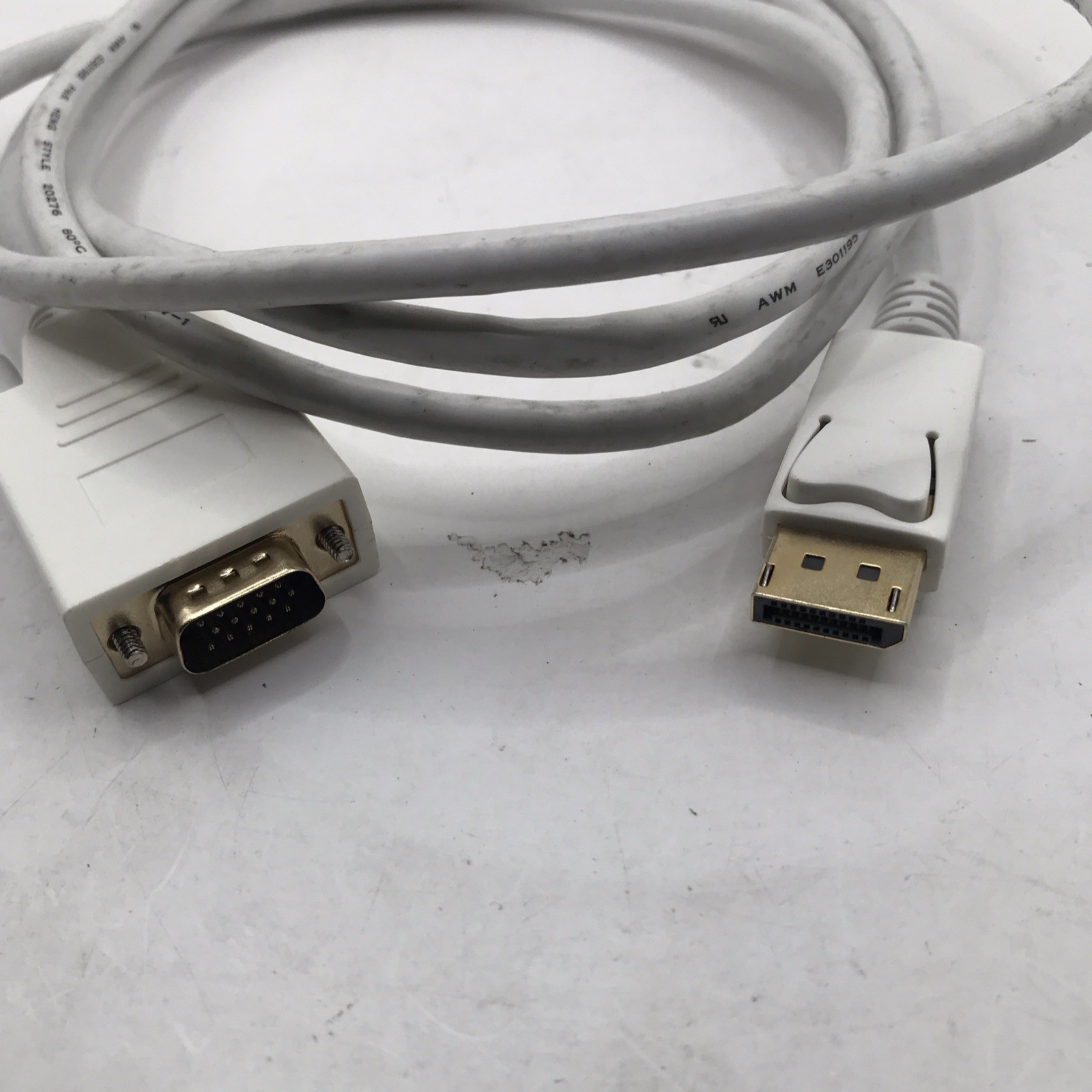 DisplayPort Male to VGA/SVGA D-Sub Male Cable 6ft