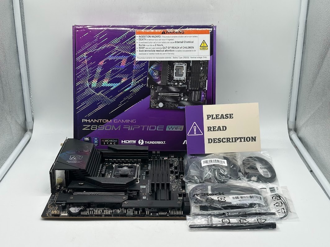 ASRock Z890M Riptide WiFi LGA 1851 Intel Z890 Micro ATX Motherboard READ