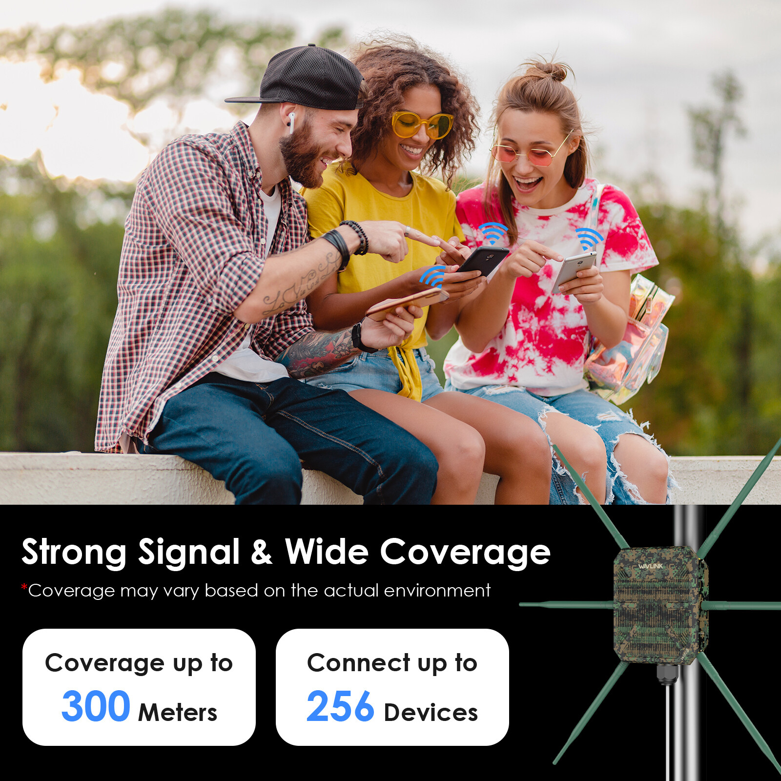 Wavlink WiFi 6 Outdoor WiFi Extender AX3000 5GHZ Mesh Router Long Range Repeater