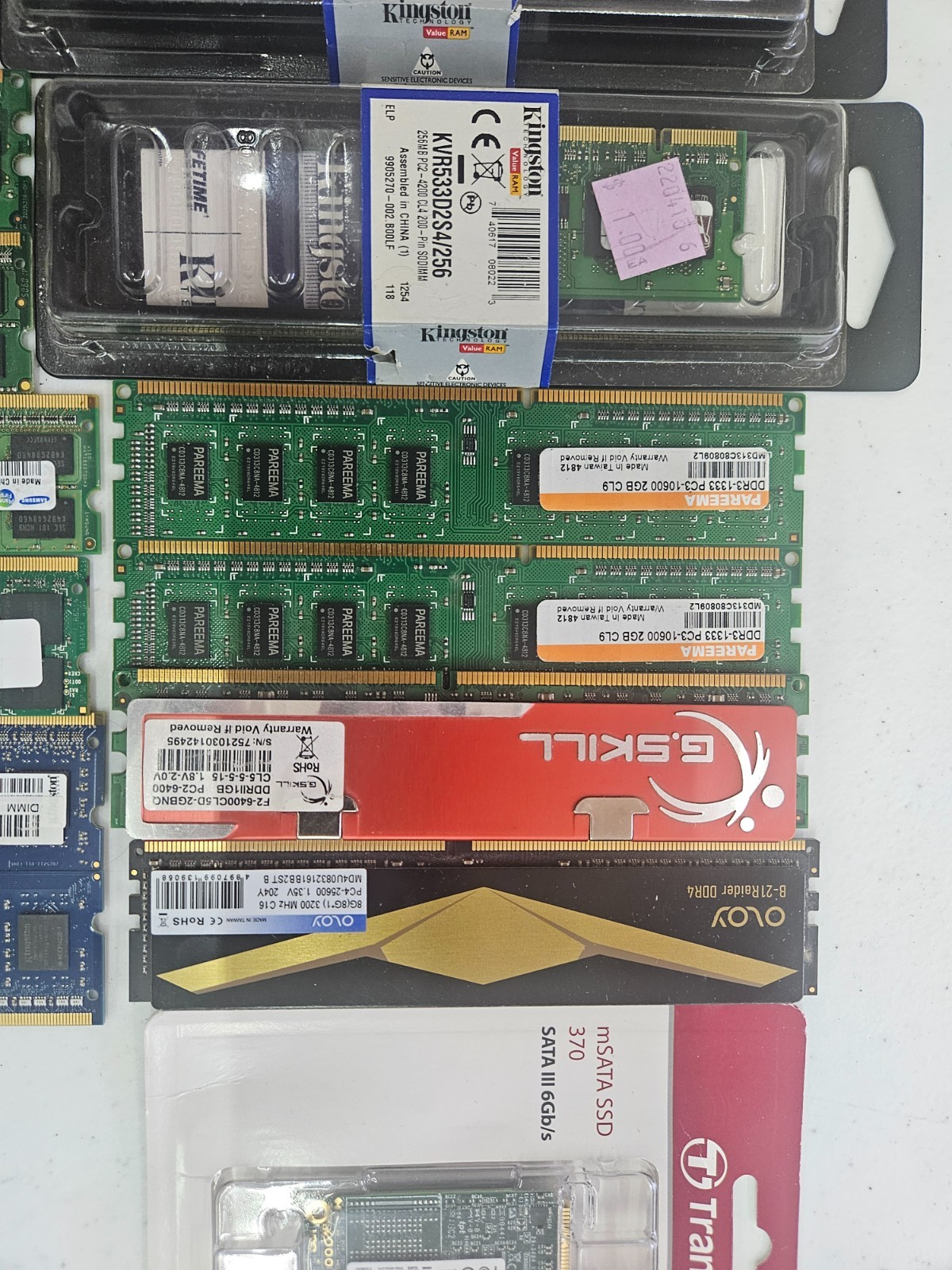 Mixed Computer Memory RAM & SSD Lot DDR DDR2 DDR3 DDR4 SODIMM Desktop Untested