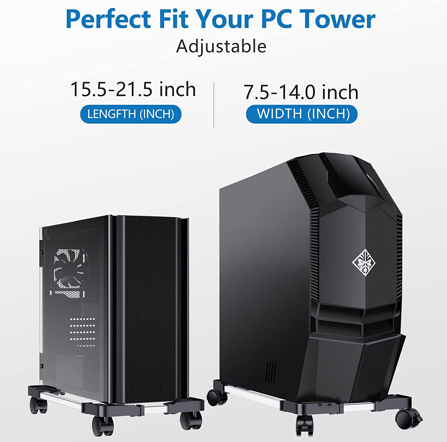 Computer Tower Adjustable PC Stand For Most Desktop Organize Mobile CPU PC NEW