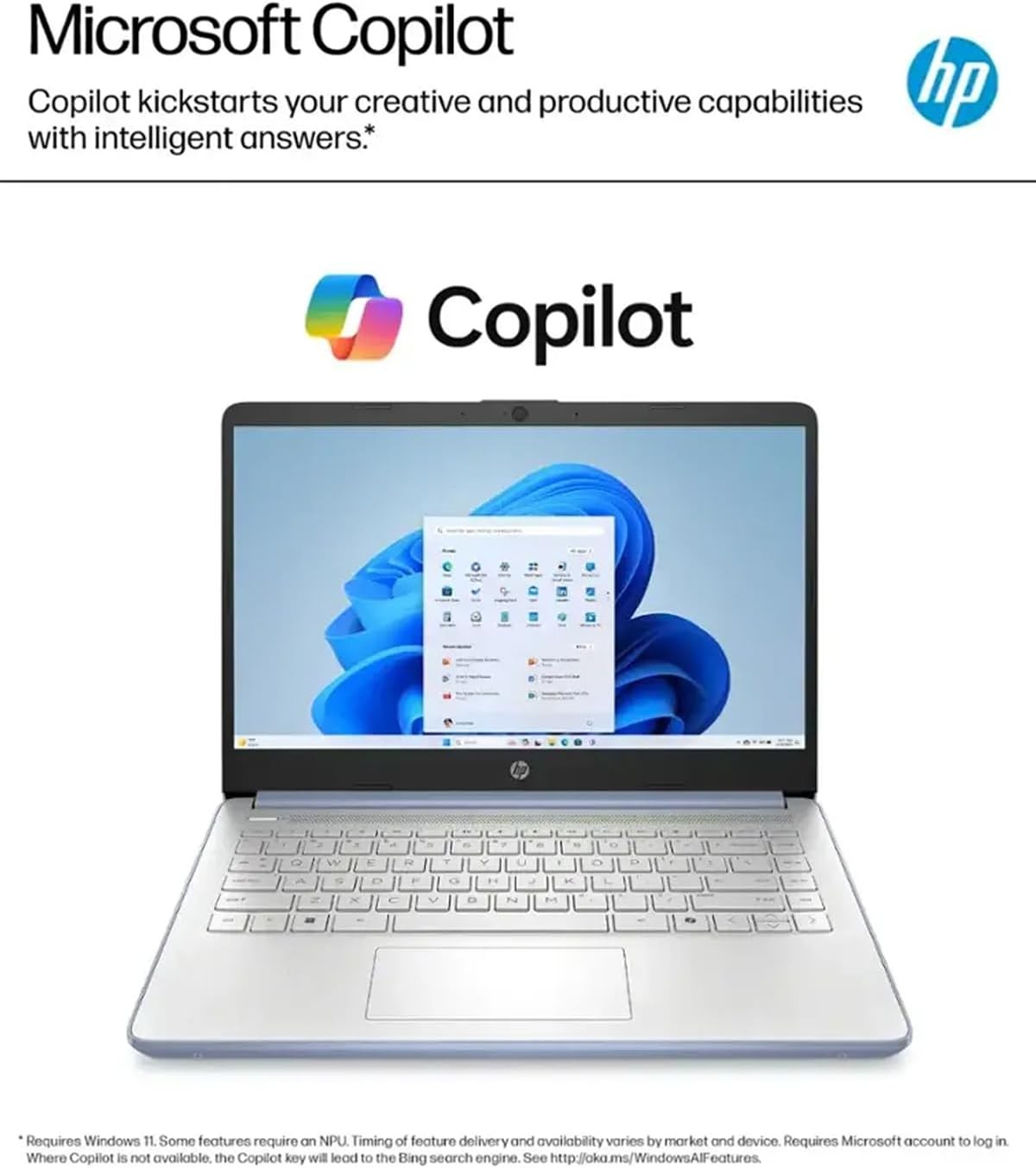 📍HP 14 in Laptop, Intel Processor N150, Up To 16GB RAM, 384GB Copilot AI, Wi-Fi
