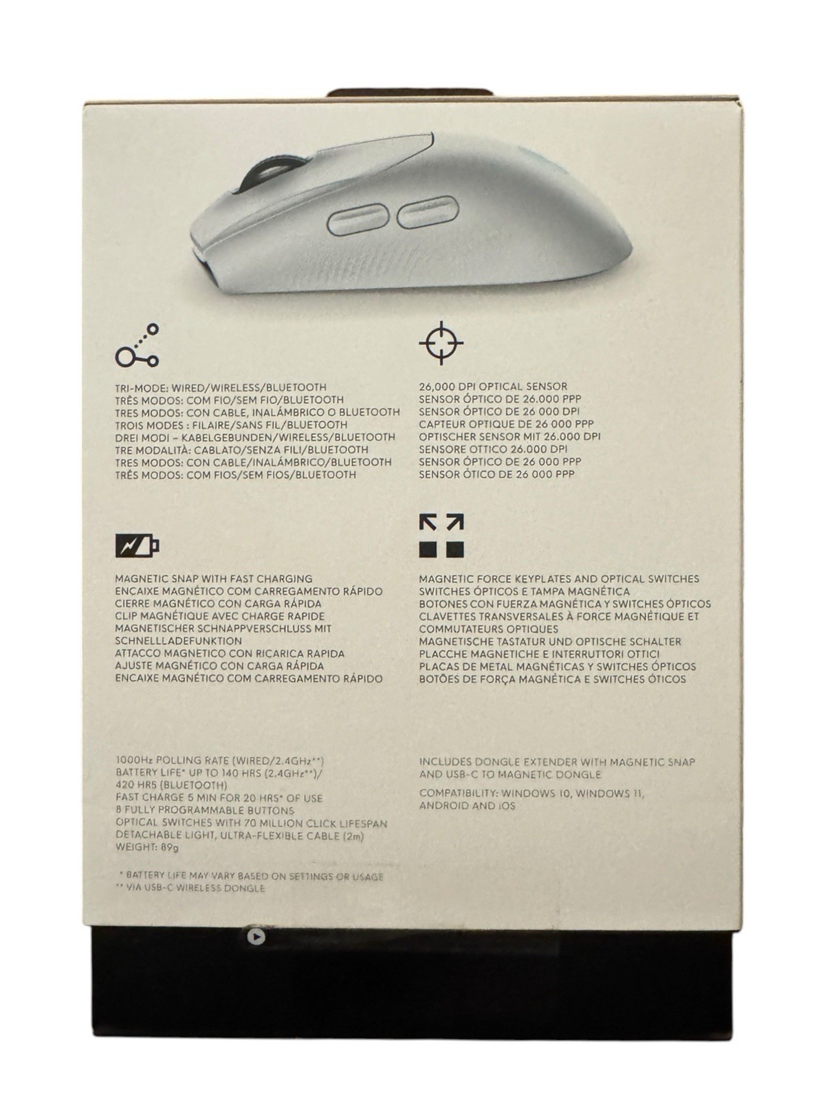 Alienware AW720M Tri-Mode Wireless Gaming Mouse White 26000 DPI