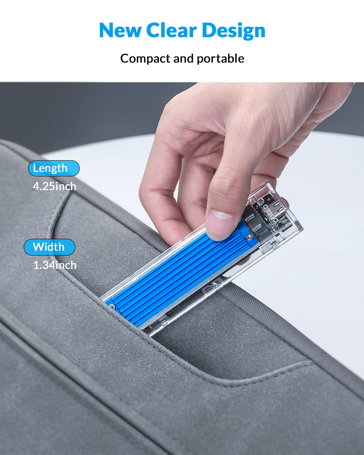 ORICO M2 NVMe SATA SSD Enclosure USB C 40Gbps/10Gbps SSD Case for M /B+M-Key