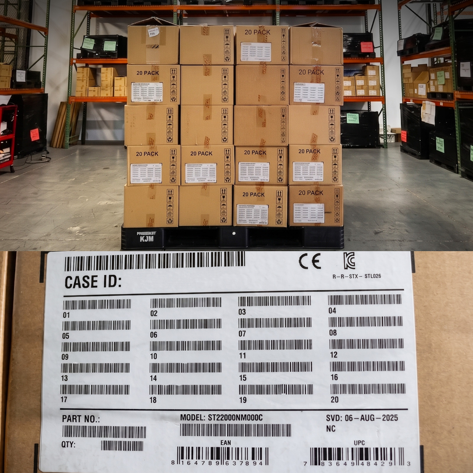 Seagate Exos 22TB SATA HDD ST22000NM002C 7.2K RPM 6Gb/s 3.5in