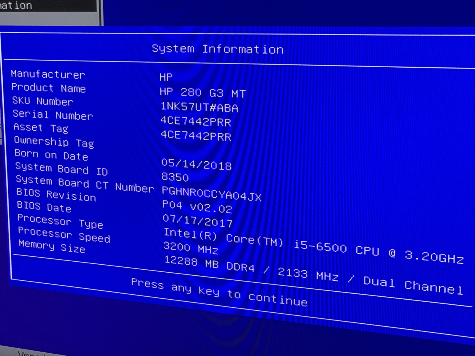 HP 280 G3 MT Core i5-6500 3.2GHz 12GB RAM NO HDD NO OS (Good)