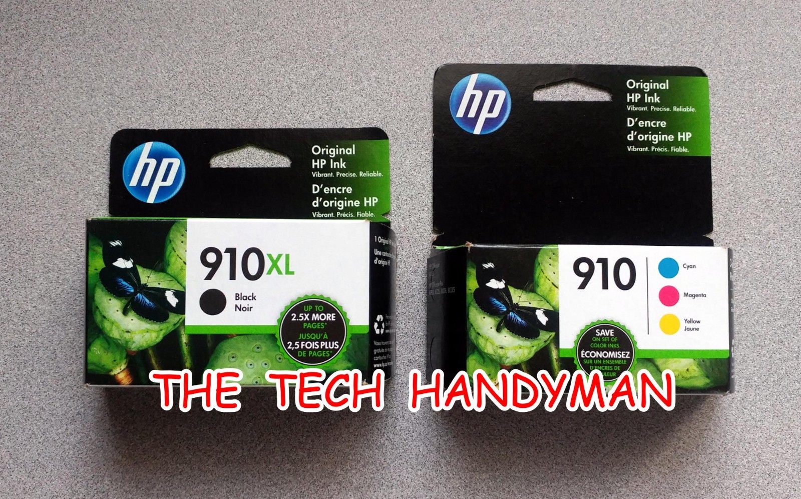 4-PACK HP GENUINE 910XL BLACK & 910 COLOR INK (RETAIL BOX) OFFICEJET 8022