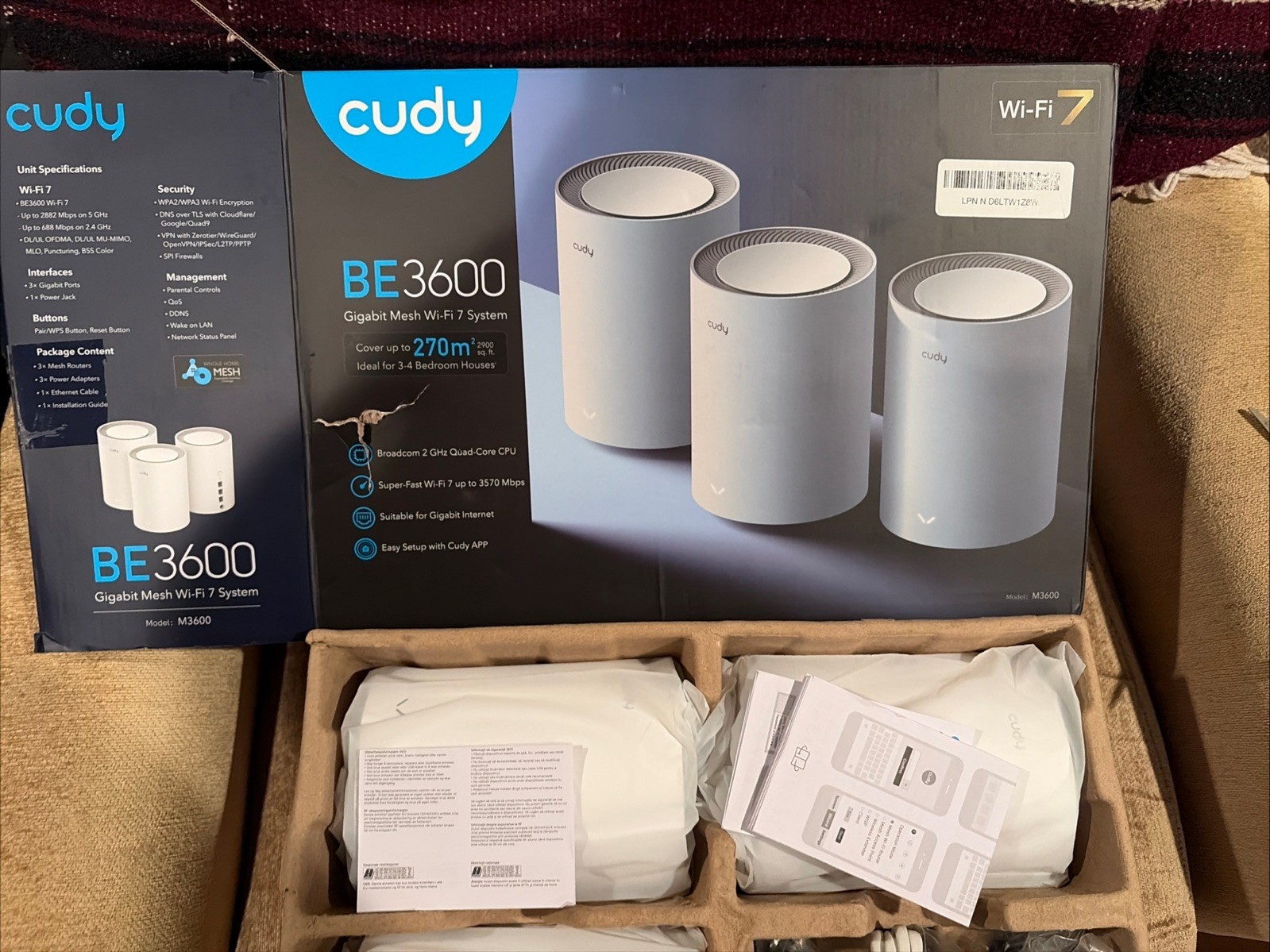 Cudy BE3600 Gigabit Mesh WiFi 7 System Cover Up To 2900 Sq Ft
