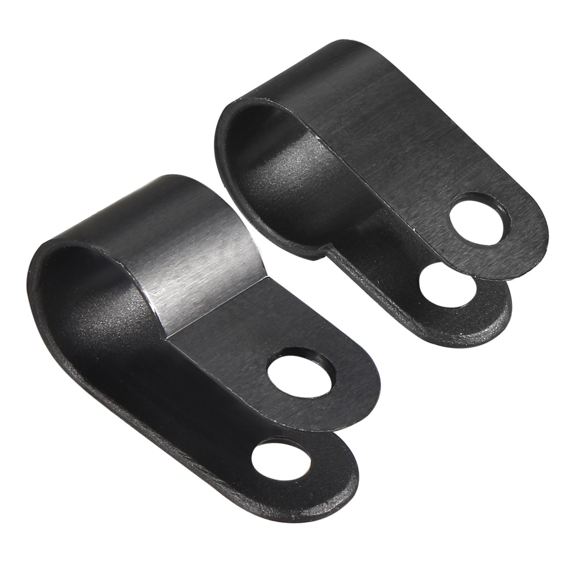 200Pcs Nylon R-type Cable Clamp Organizer Cord Clips 10.4mm Black