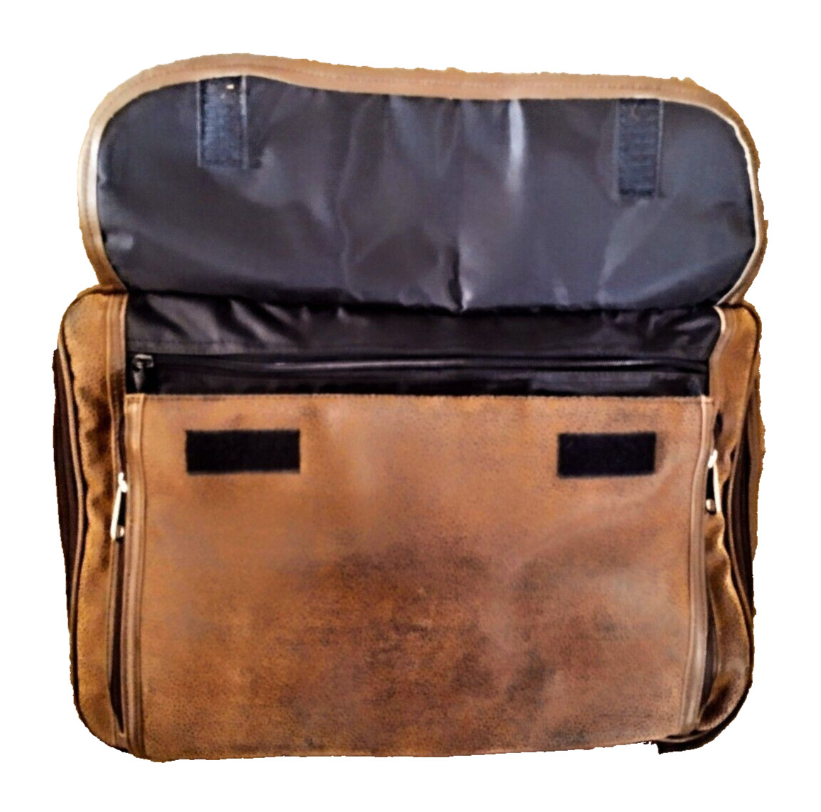 Pebble Grain Taupe Faux Suede Leather Messenger Briefcase ~ Laptop (17″) Bag GVC