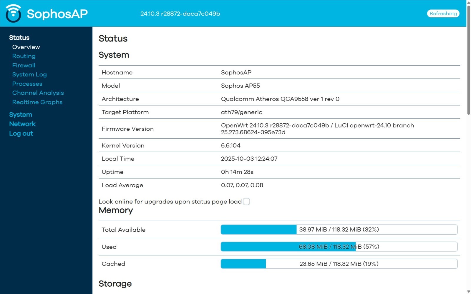 OpenWrt access point on Sophos AP 55C hardware