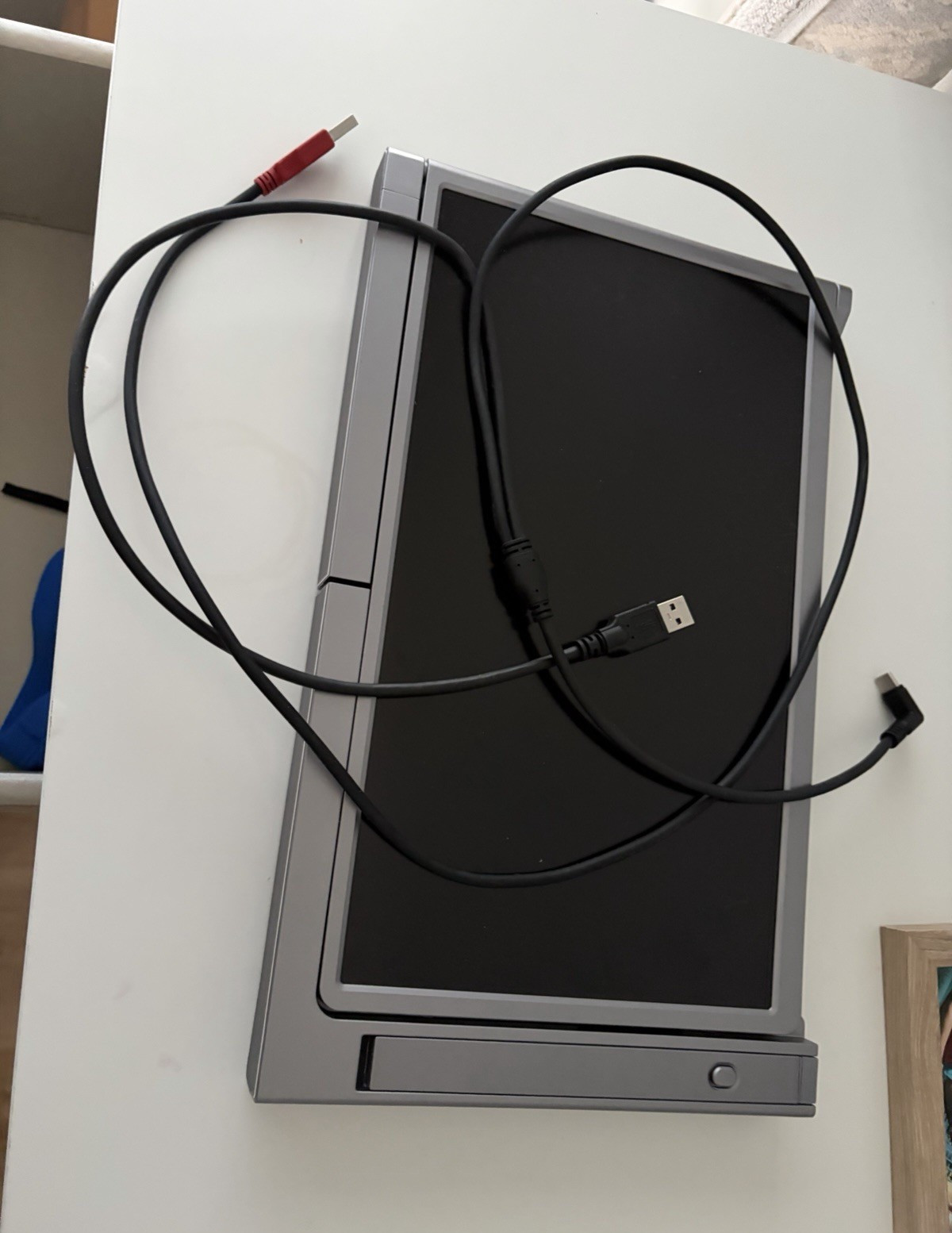 15.6 in Portable Flat Screen Monitor Display, Gray, USB Cable Included