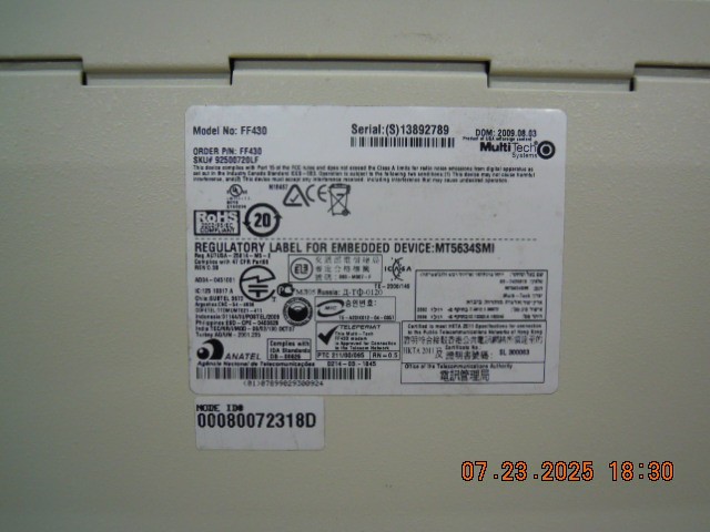 MultiTech Systems FF430 V.34 Fax Server | 30 Days Warranty