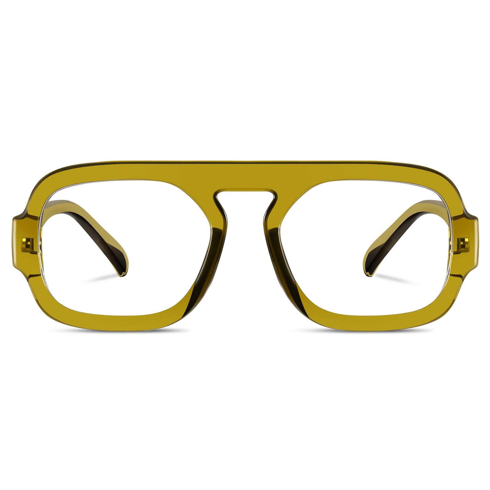 Aviator Blue Light Blocking Glasses Women Men Square Flat Top Computer TV