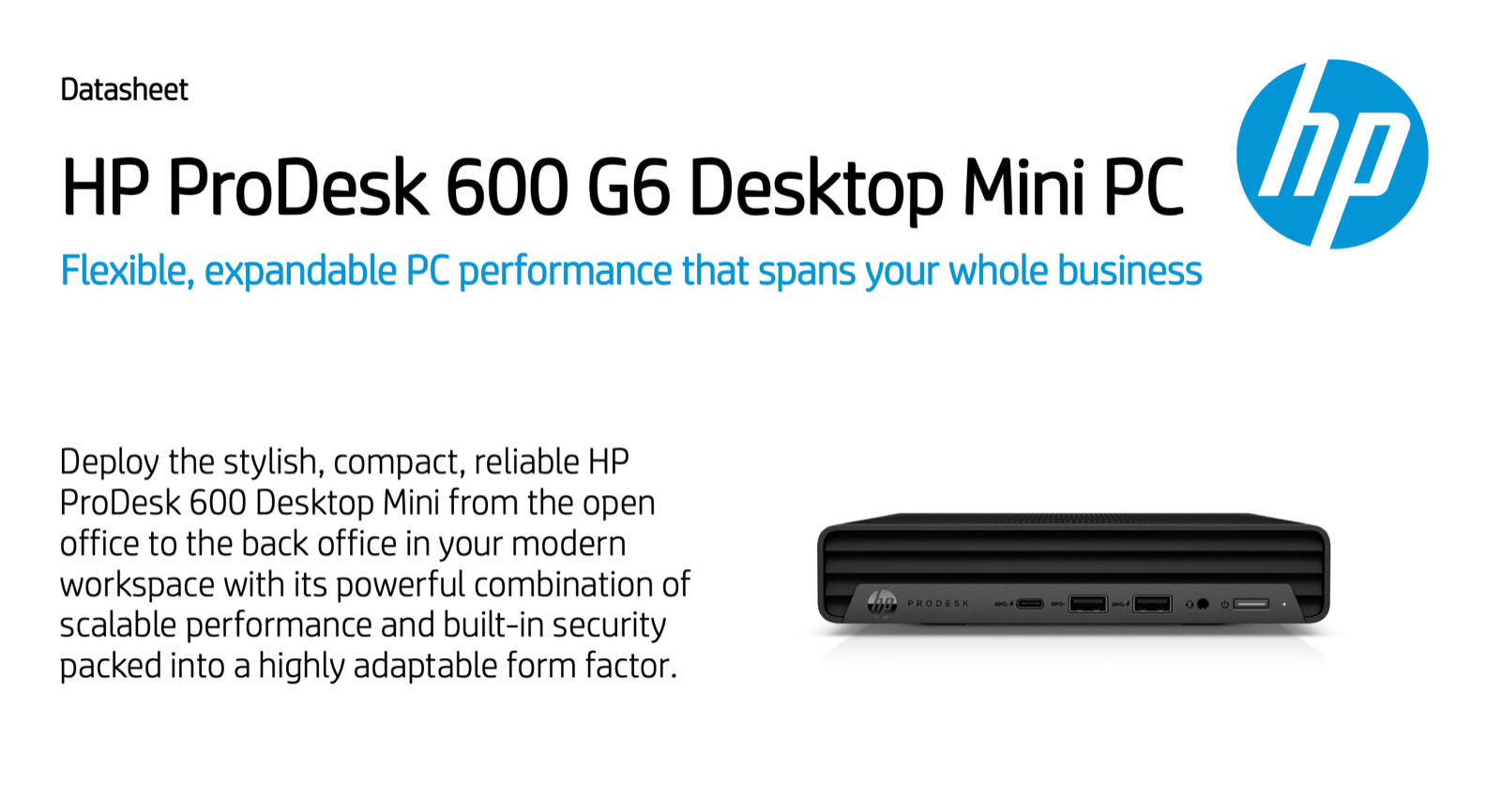 HP Business G6 Mini Desktop PC Intel SIX Core i5 10500 4.50GHz 16GB 1TB PCI SSD