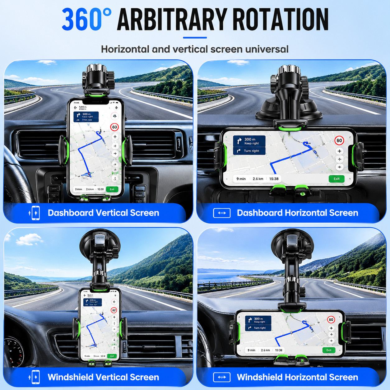 Tablet Mount for Truck Heavy Duty Suction Base Phone Holder for Car Dashboard
