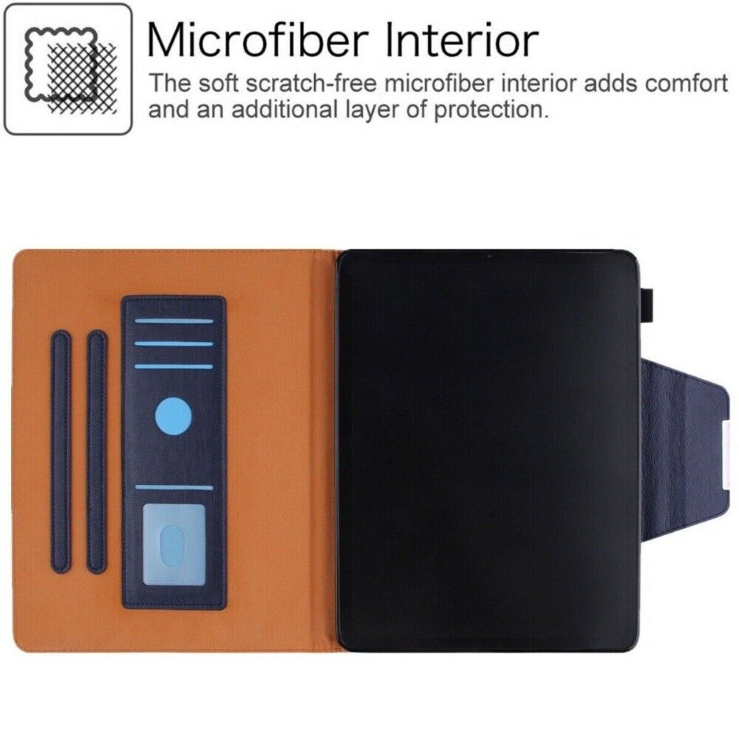 For iPad 5th/6th/7th/8th/9th Gen Pro 11″ M4 Air 11 M2 Mini 6 Leather Case Cover