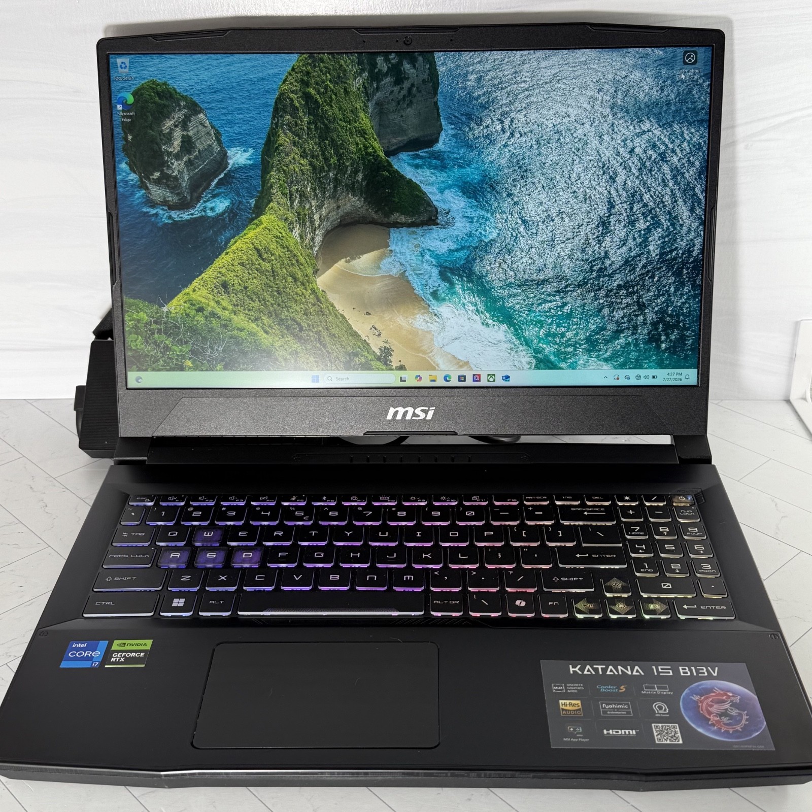 MSI Katana 15 B13VGK 15.6″ i7-13620H 2.4GHz 16 GB 1 TB GeForce RTX 4070 #H529