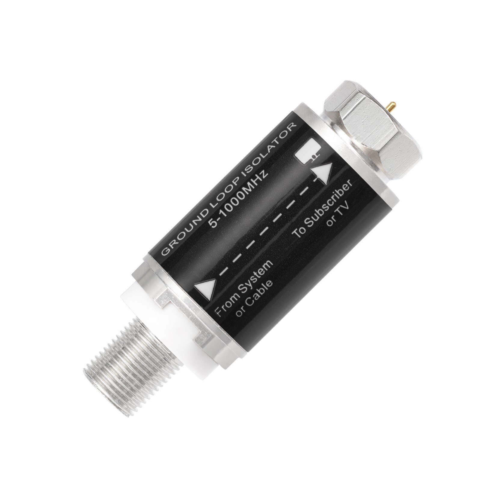 F Type 75 ohm Ground Loop Noise Filter Isolator 5-1000MHz Isolation Transformer