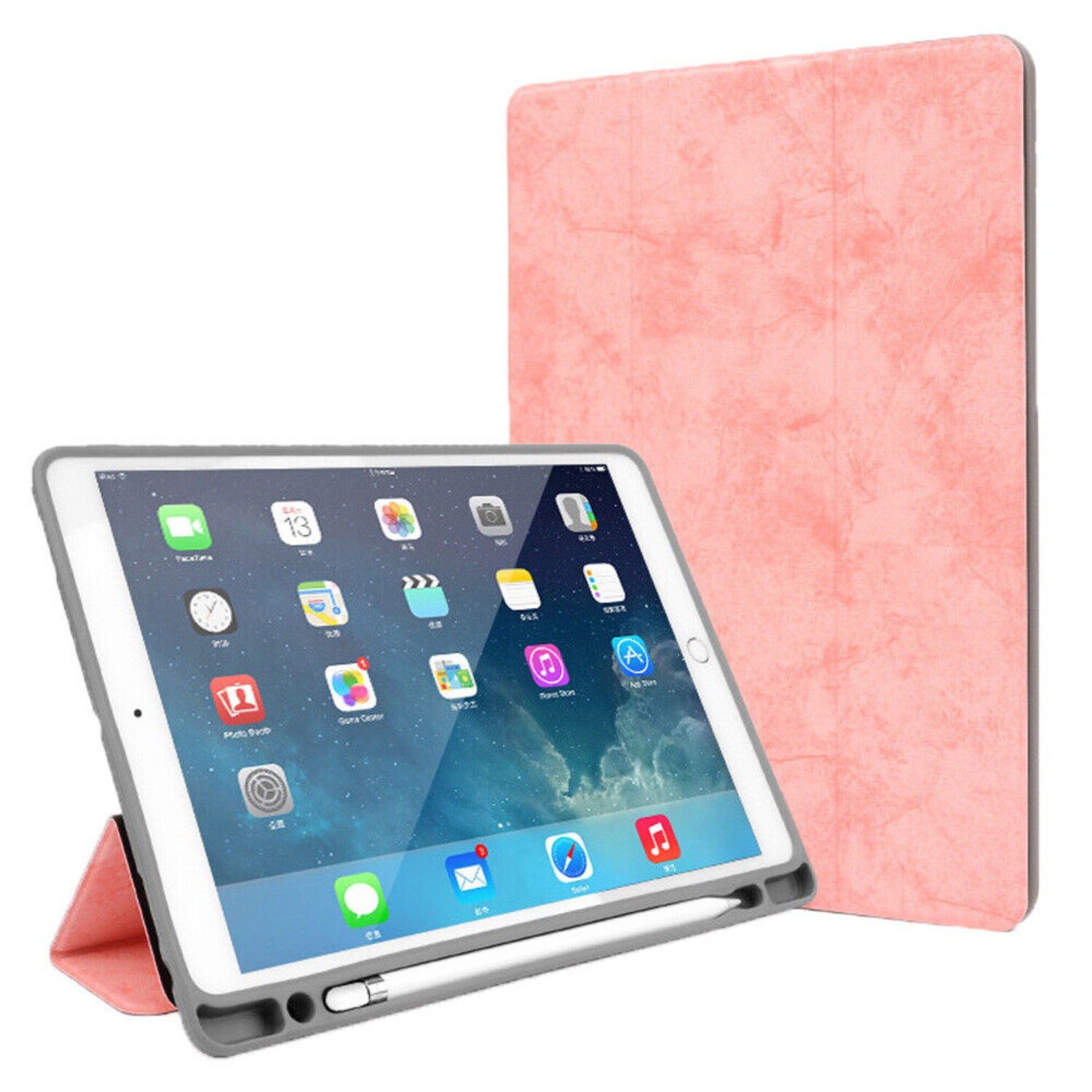 For iPad 9th 8th 7th Generation Air Pro 9.7″ Smart Case Cover With Pen Holder