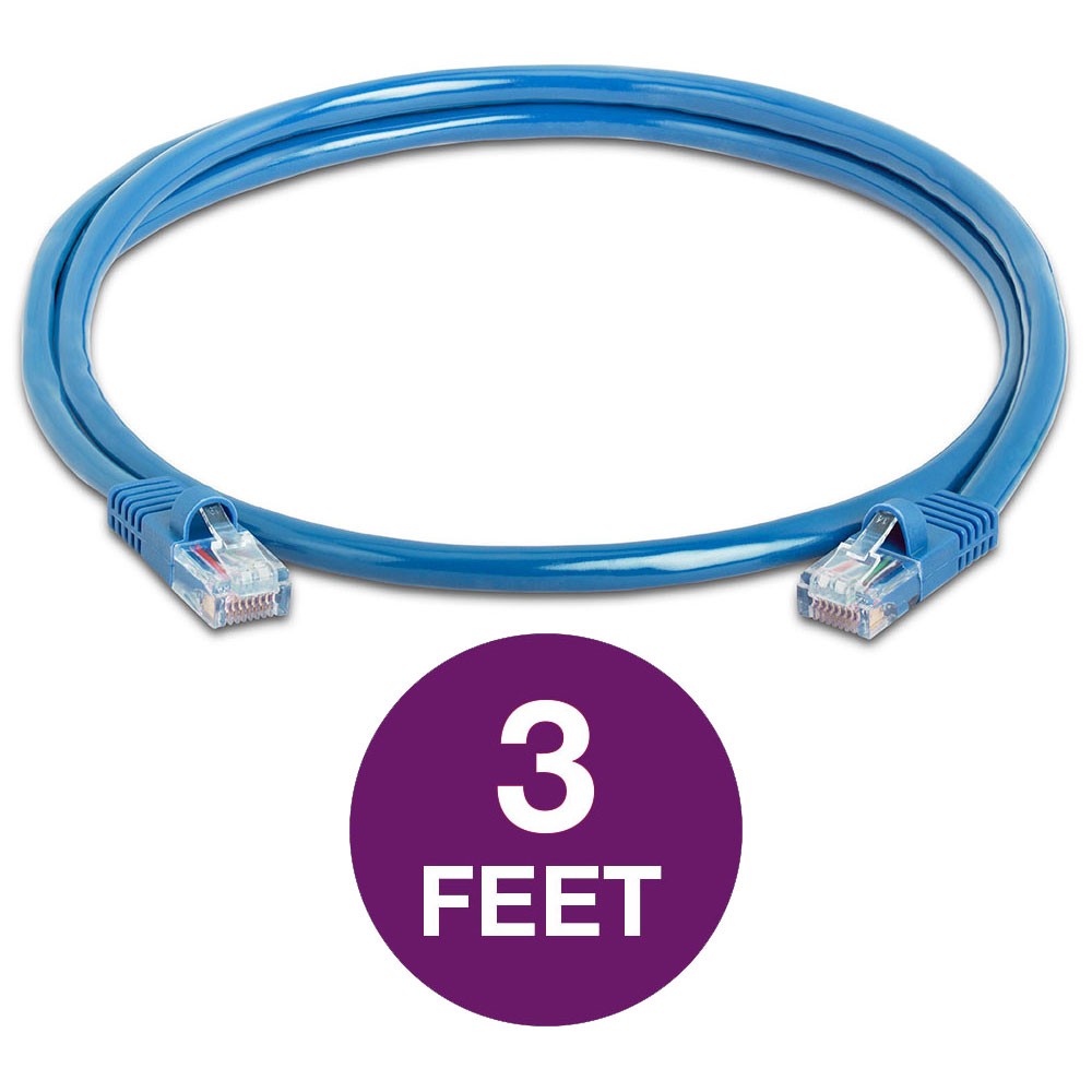 CAT5e Ethernet Cable Lan Computer Network CAT5 RJ45 Internet Blue Patch Cord LOT
