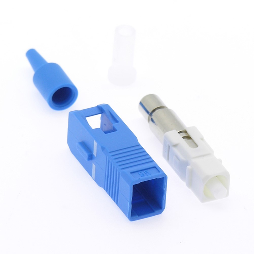 10x SC UPC Simplex Single Mode Fiber Optic Optical Connector Adapter 0.9mm Blue