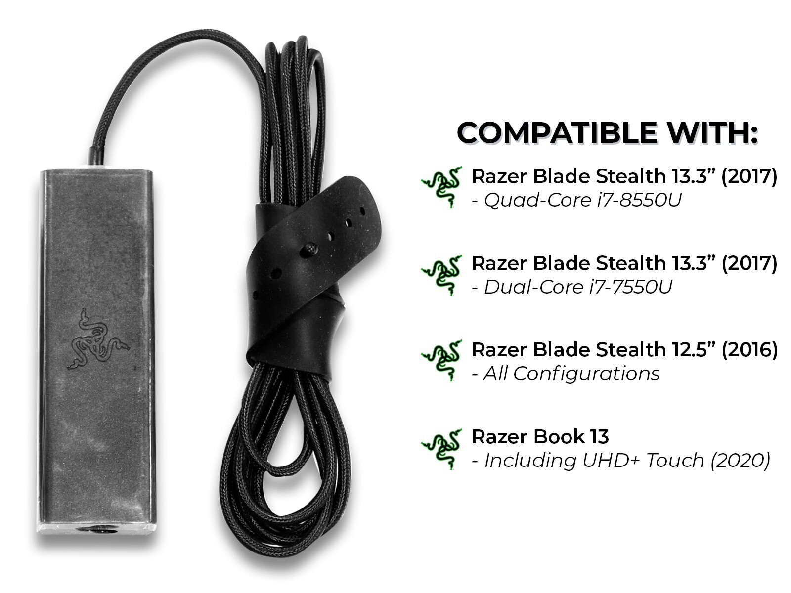 Genuine Razer 65W Adapter Charger for Razer Blade Stealth USB-C RC30-02390100