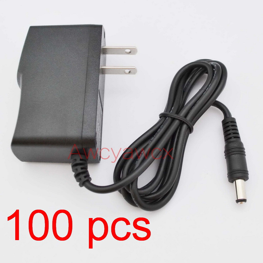 100pcs DC power supply 3V 5V 6V 9V 8V 10V 12V 500mA 1A adapter 5.5mm x 2.1mm US