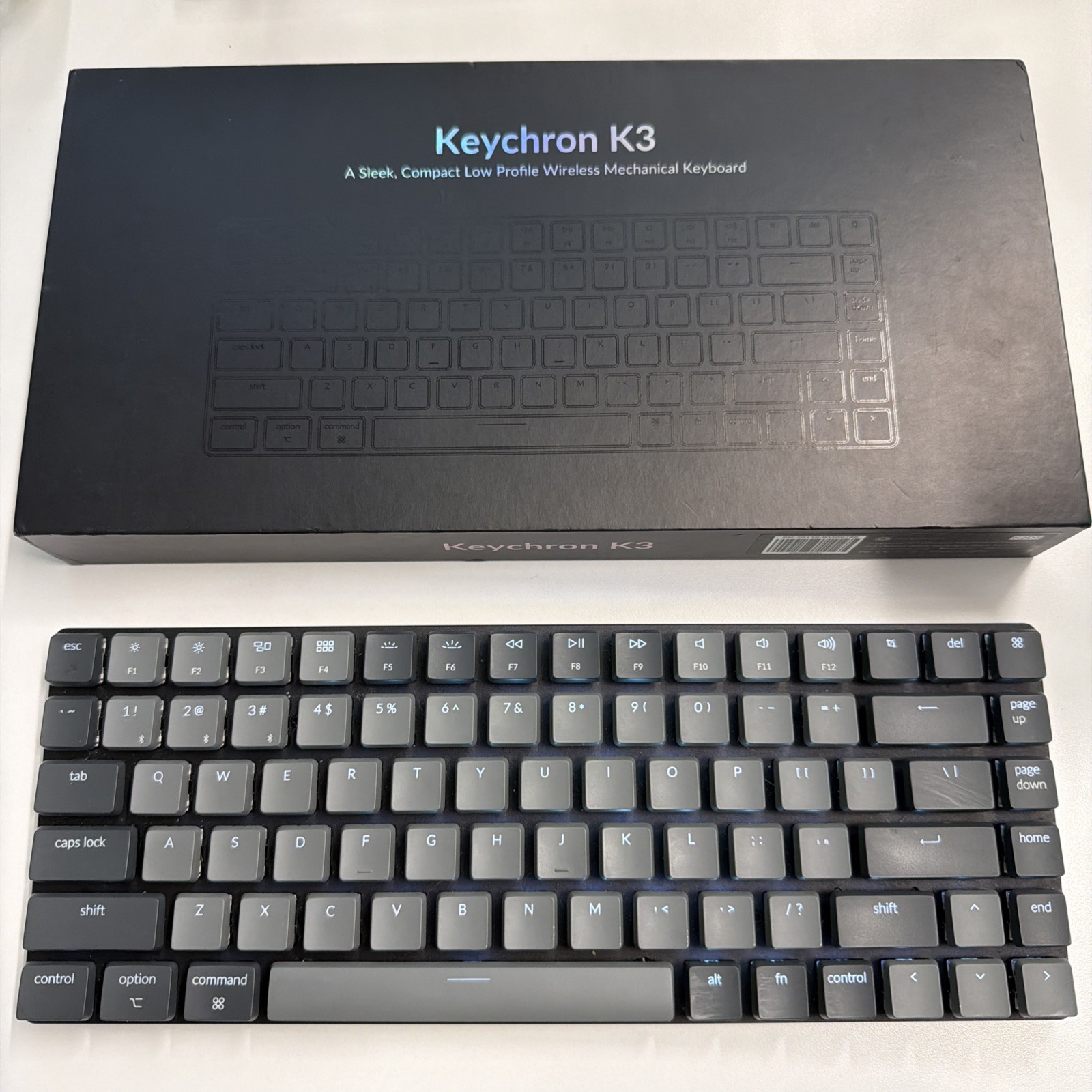 Keychron K3 Low Profile Wireless Mechanical Keyboard White Backlight K3D5