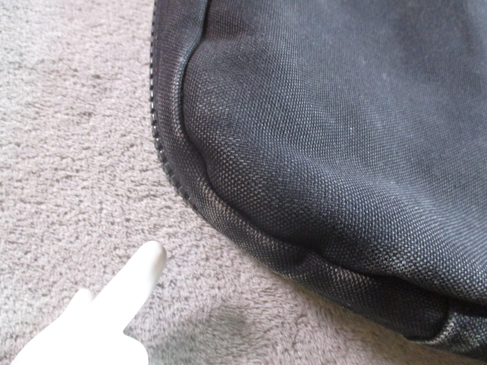 Vintage Lands’ End Square Rigger Black Canvas Laptop Briefcase Padded Strap Bag