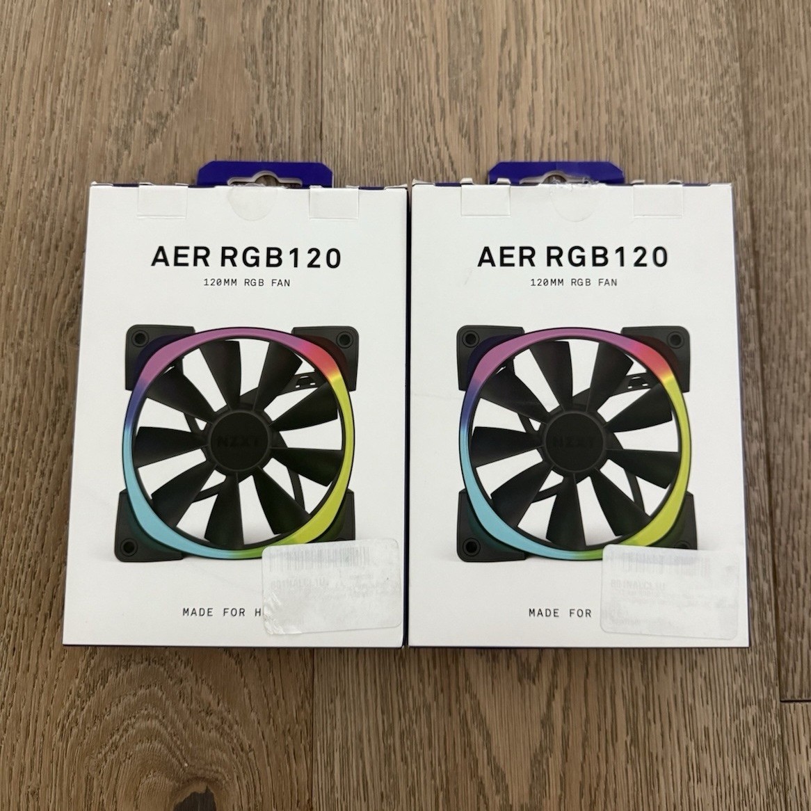 NZXT AER RGB120 120mm RGB PC Case Fans 2-Pack Black w/ White Ring