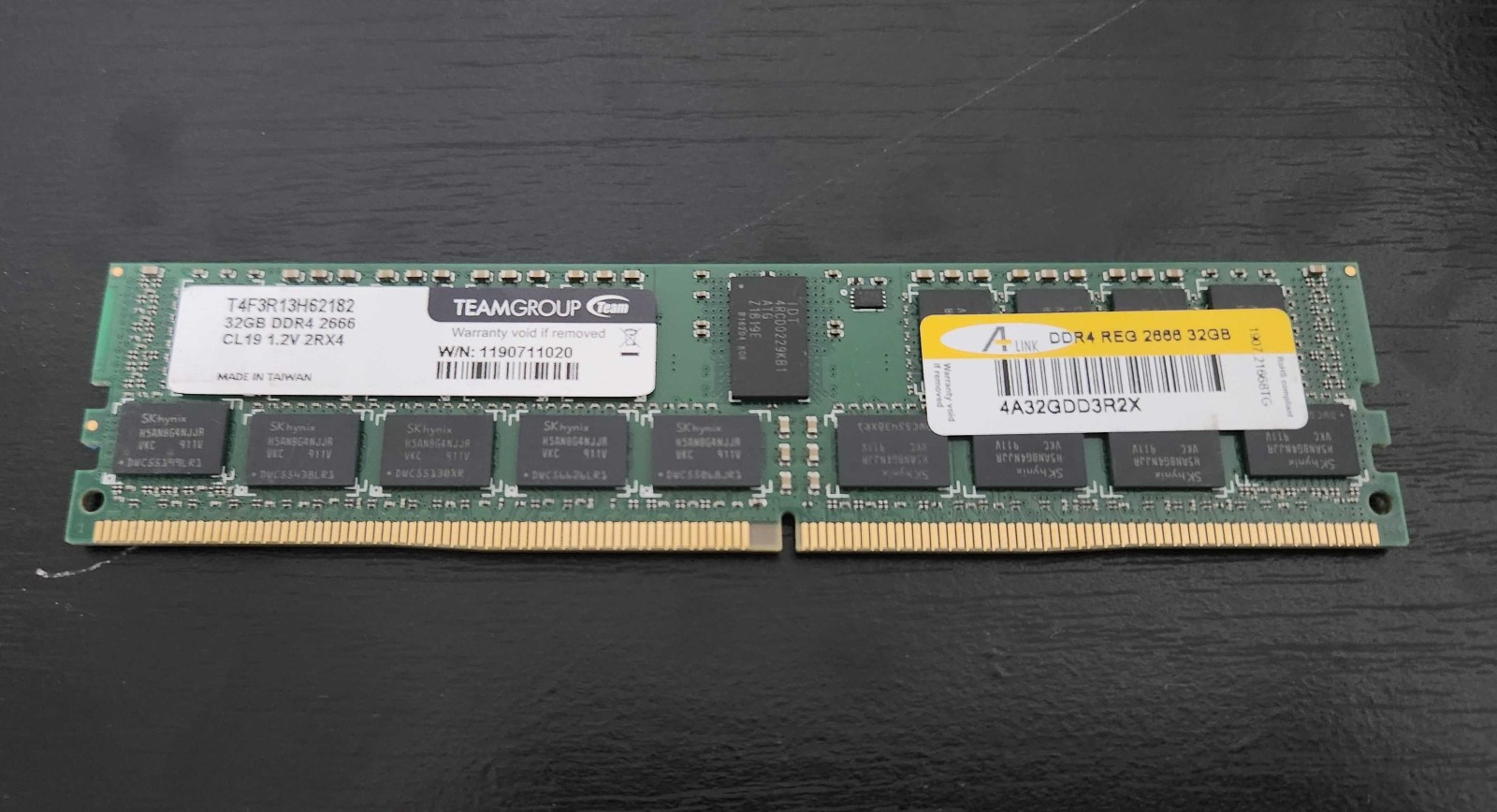Teamgroup 1x32GB DDR4 2666mHz RAM Module – T4F3R13H62182