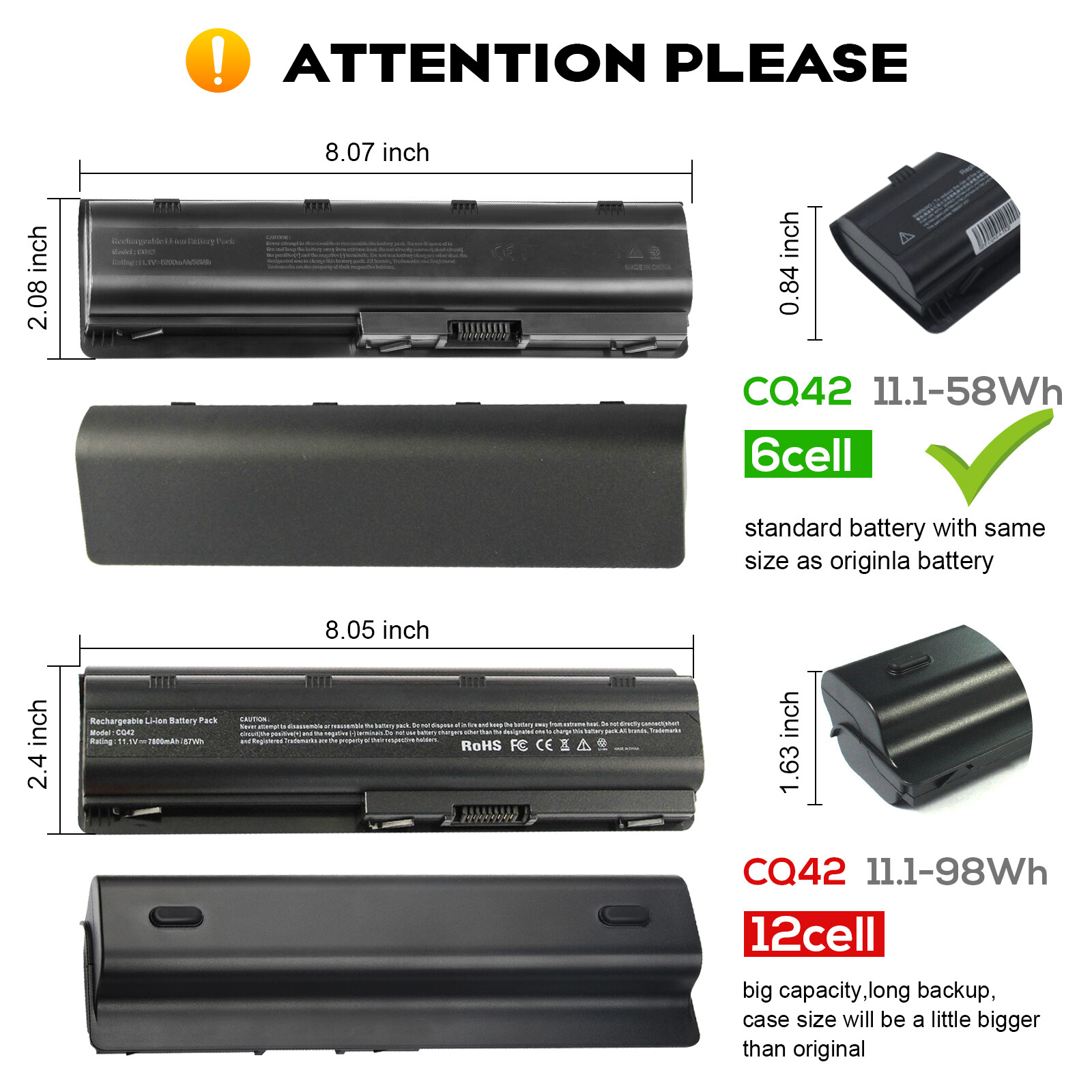 New Replacement Battery For HP Notebook PC 2000 Laptop Model FS