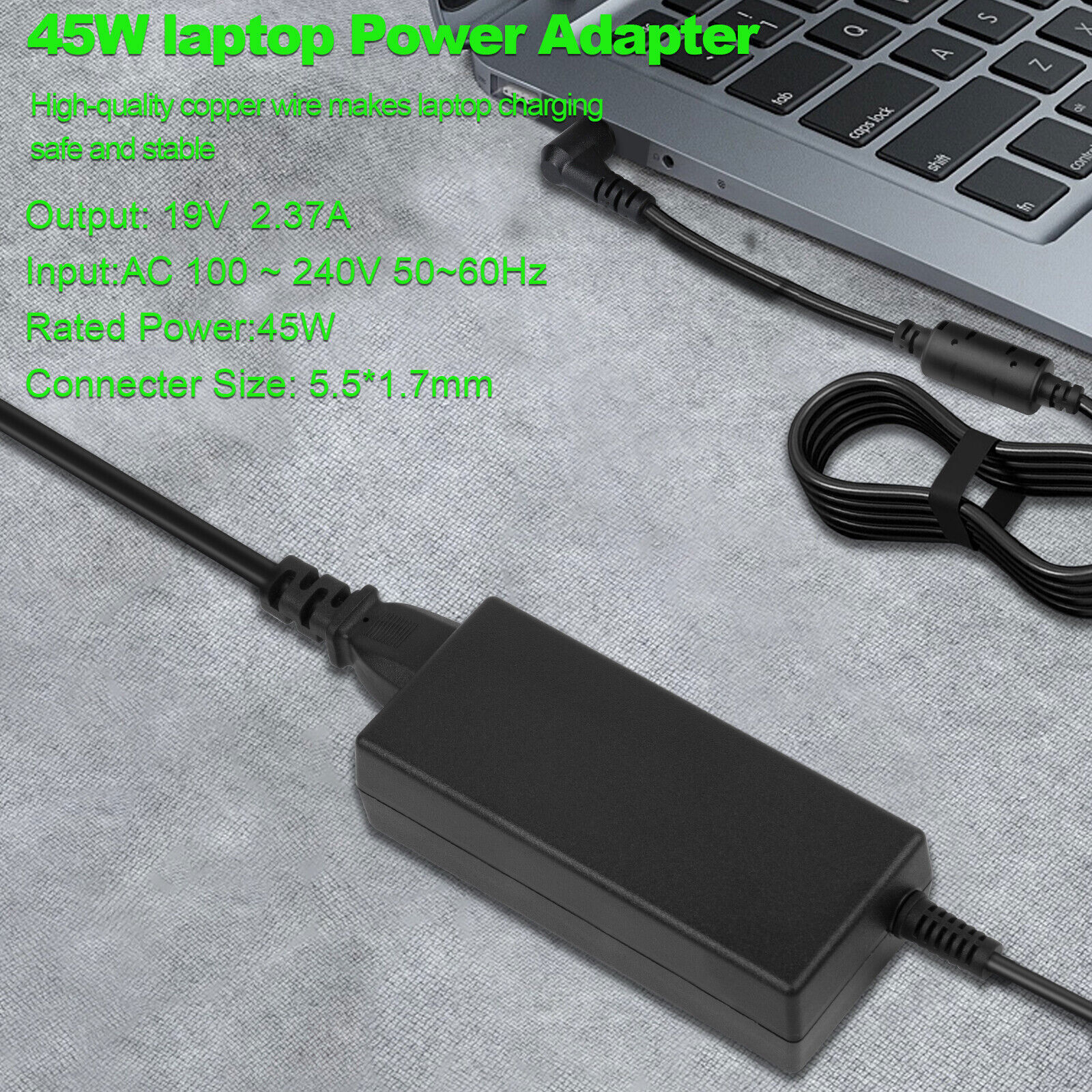 65W 45W AC Adapter Charger for Acer ES1-531 Gateway NE71B06u NE56R37u NE56R31u