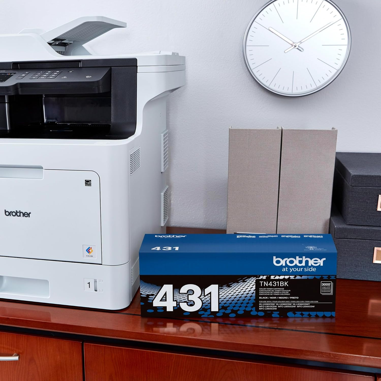Printer TN431BK Standard Yield Toner-Retail Packaging , Black