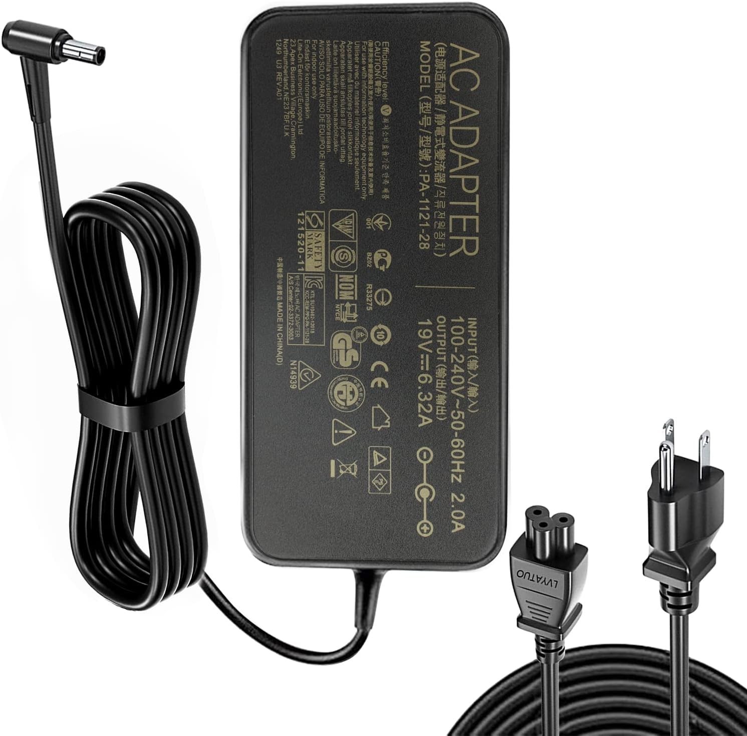 19V 6.32A 120W AC Adapter Fit for Asus FX504 UX510UW N56J N56VM N56VZ N750 N5…