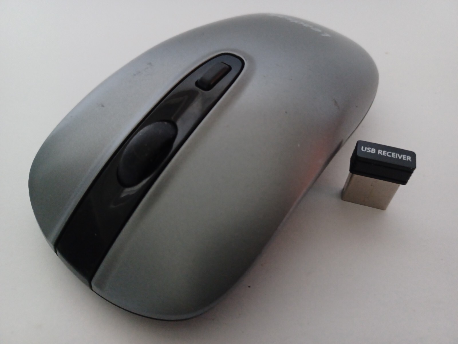 LeadsaiL Rechargeable Wireless Computer Mouse 2.4G Portable Slim Cordless, Grey